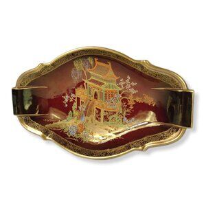 VINTAGE CARLTON WARE ROUGE ROYALE Japanese Mikado SERVING DISH 1930s ART DECO